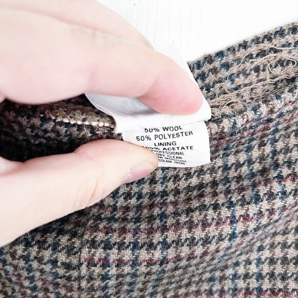 Alfred Dunner Vintage Wool Houndstooth Printed Trousers - Picture 5 of 7